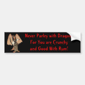 Pirate Dragon Bumpersticker (Voorkant)