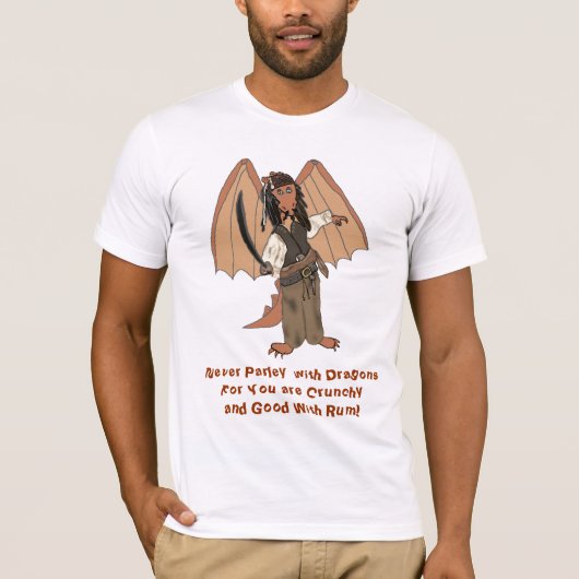 Pirate Dragon Mannen T-Shirt (Voorkant)