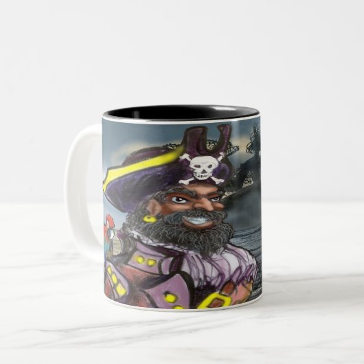 Pirate Dream Tweekleurige koffiemok (Voorkant links)
