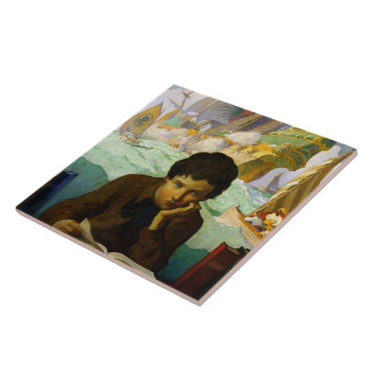 “Pirate Dreams” door NC Wyeth Tegeltje (Zijkant)