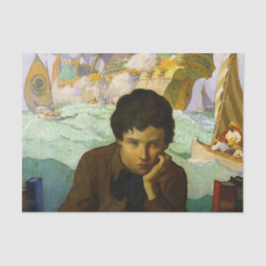 "Pirate Dreams" door NC Wyeth Tissuepapier (Voorkant)