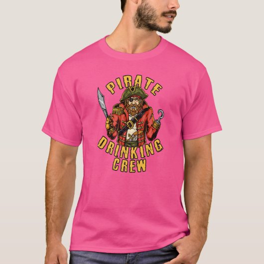 Pirate drink bemanning t-shirt (Voorkant)