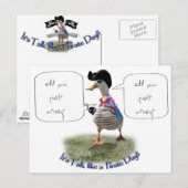 Pirate Duck Briefkaart (Voorkant / Achterkant)