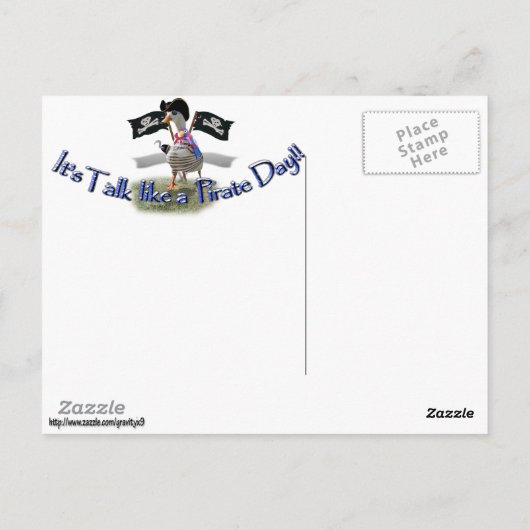 Pirate Duck Briefkaart (Achterkant)
