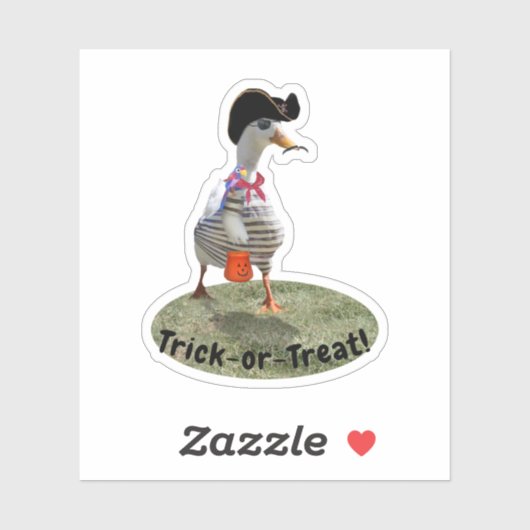 Pirate Duck Halloween Sticker (Vel)