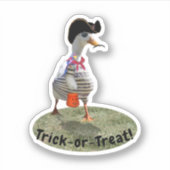 Pirate Duck Halloween Sticker (Voorkant)