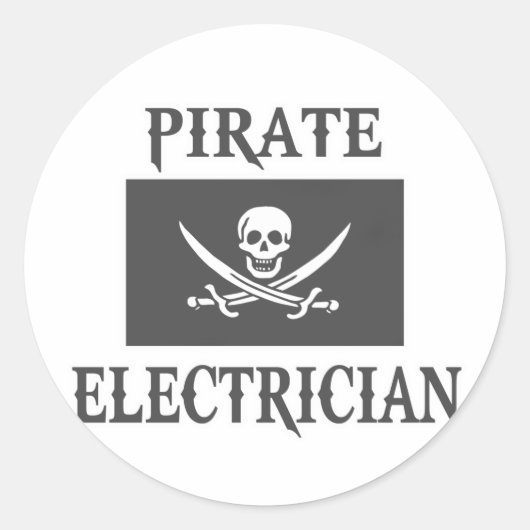 Pirate Electricia Ronde Sticker (Voorkant)