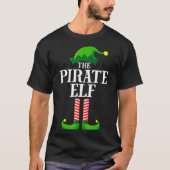 Pirate Elf Matching Family Group kerstparty P T-shirt (Voorkant)