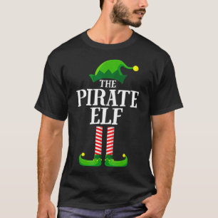 Pirate Elf Matching Family Group kerstparty P T-shirt