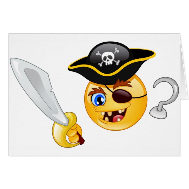 pirate emoji (Voorkant Horizontaal)