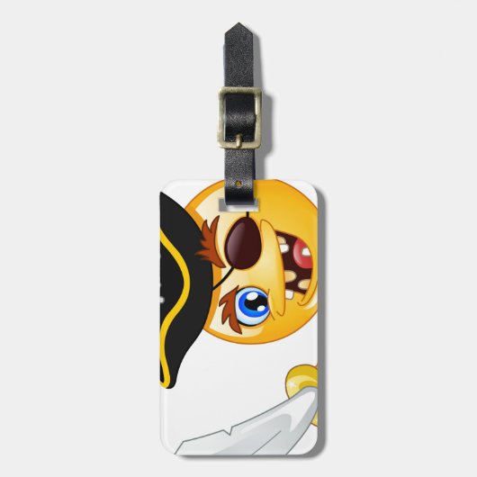 pirate emoji bagagelabel (Voorkant verticaal)