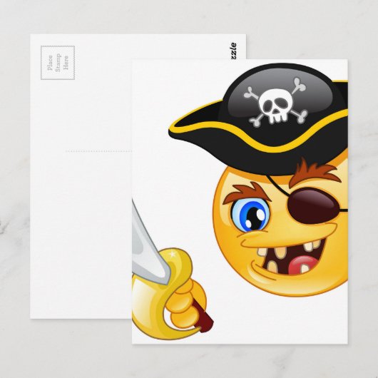pirate emoji briefkaart (Voorkant / Achterkant)