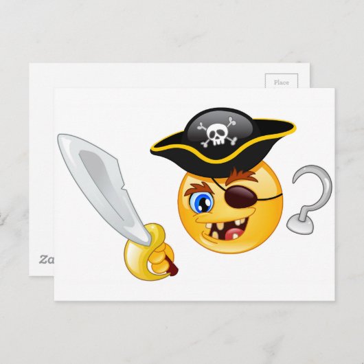 pirate emoji briefkaart (Voorkant / Achterkant)