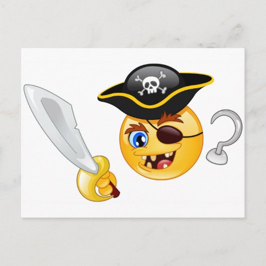 pirate emoji briefkaart (Voorkant)