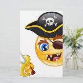 pirate emoji briefpapier (Staand voorkant)