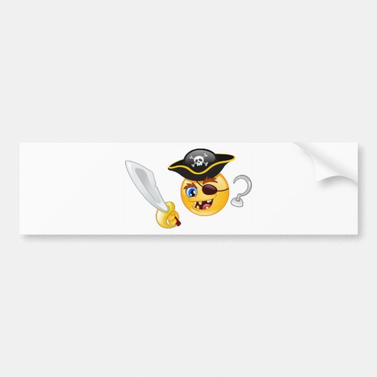 pirate emoji bumpersticker (Voorkant)