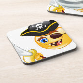 pirate emoji drankjes onderzetter (Linkerzijde)
