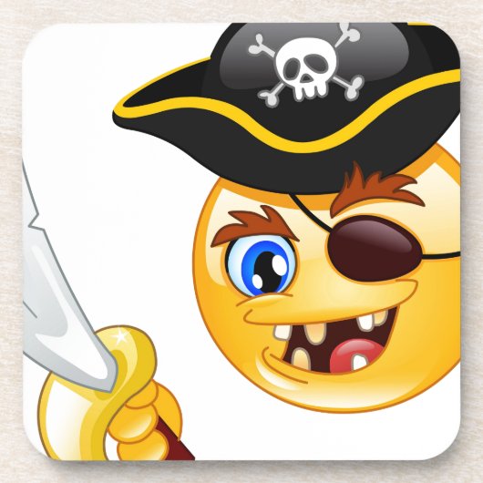 pirate emoji drankjes onderzetter (Voorkant)