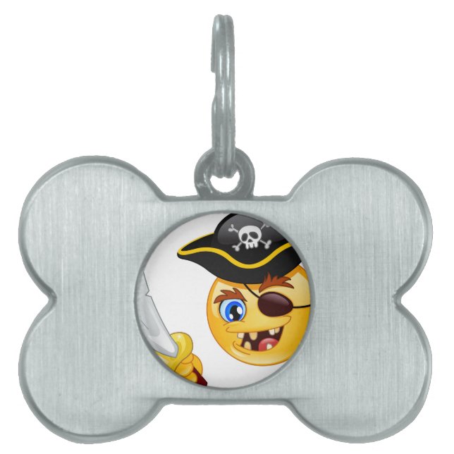 pirate emoji huisdieren naamplaatje (voorkant)