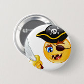 pirate emoji ronde button 5,7 cm (Voorkant /achterkant)