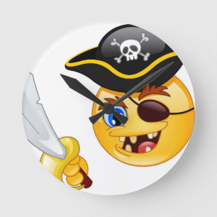 pirate emoji ronde klok