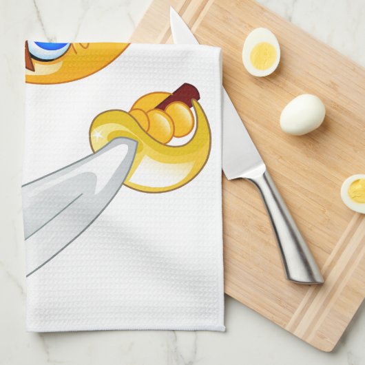 pirate emoji theedoek (Quarter Fold)