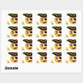 pirate emoji vierkante sticker (Vel)