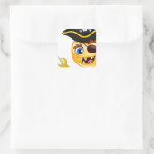 pirate emoji vierkante sticker (Tas)