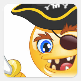 pirate emoji vierkante sticker