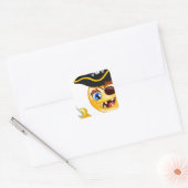 pirate emoji vierkante sticker (Envelop)