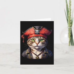 Pirate en Cat De Feline Buccaneer Kaart