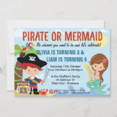 Pirate en Mermaid Kaart (Voorkant)