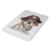 Pirate English Bulldog Skull Crossbones Badmat (Gekanteld)