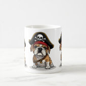 Pirate English Bulldog Skull Crossbones Koffiemok (Center)