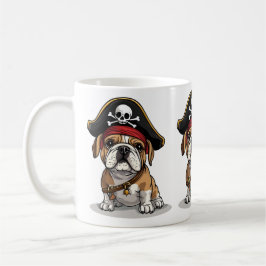 Pirate English Bulldog Skull Crossbones Koffiemok