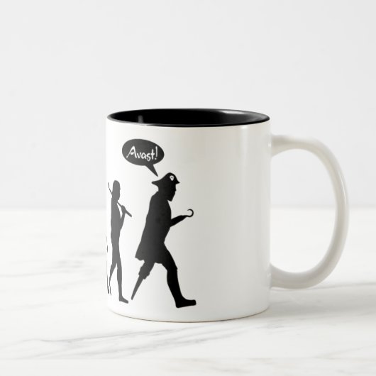 Pirate Evolution Drinkware Tweekleurige Koffiemok (Rechts)