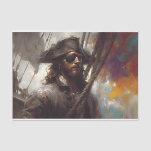 Pirate Eye Patch Decoupage Tissuepapier (Voorkant)
