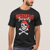 Pirate Eyepatch Skull Mermaid Zee Sailor Ship Trea T-shirt (Voorkant)