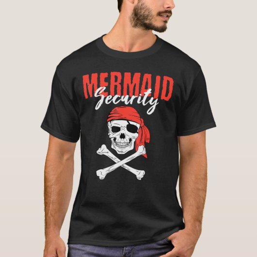 Pirate Eyepatch Skull Mermaid Zee Sailor Ship Trea T-shirt (Voorkant)