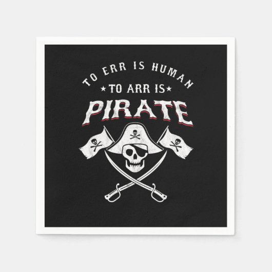 Pirate Fan to ERR is mens tot mens en is piraat Servet (Voorkant)