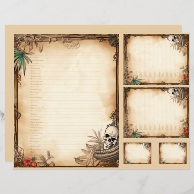 Pirate Fantasy Menu set (Voorkant / Achterkant)