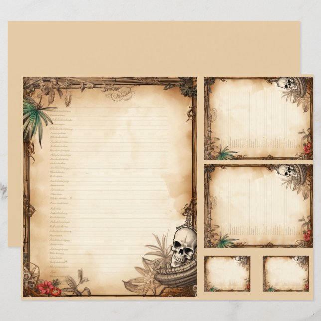 Pirate Fantasy Menu set is not a sentence, assumin (Voorkant / Achterkant)