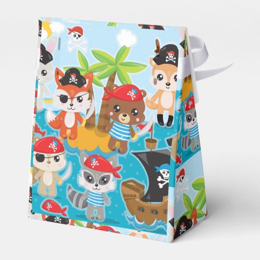 Pirate Favor Box Animal Crew Bedankdoosjes (Achterkant)