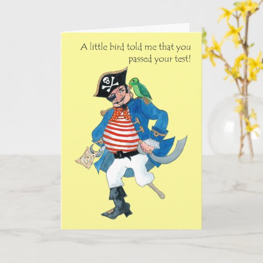 Pirate Felicitaties Kaart (Gele Bloem)