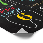 Pirate First Birthday chalkboard-teken Poster (Hoek)