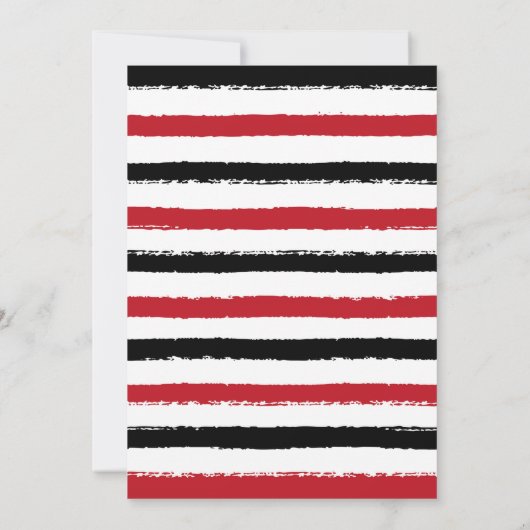 Pirate First Birthday Invitation Kaart (Achterkant)