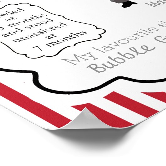 Pirate First Birthday poster voor een jongen (Hoek)