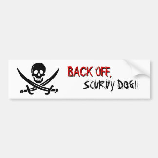 Pirate Flag "Back Off" Bumpersticker