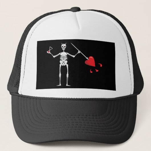 PIRATE FLAG BLACKBEARD TRUCKER PET (Voorkant)