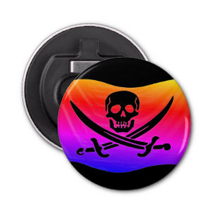 Pirate Flag Bottle Open Button Flesopener